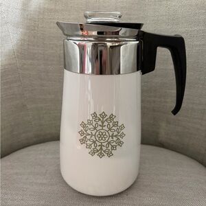 Corningware Avocado Green Medallion Percolator Coffee Pot